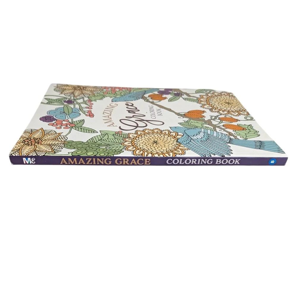 Amazing Grace Coloring‎ Book Scripture Designs Birds Flowers Tear Out Pages